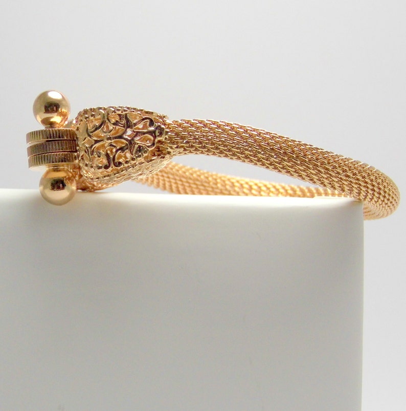 Screw Bracelet, Screw Bracelet, Antique Italian Jewelry, Vintage Gold Bracelet, Antique Gold