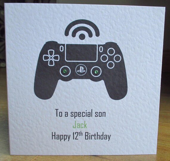 Personalised Handmade PS4 Playstation Birthday Card Any Etsy