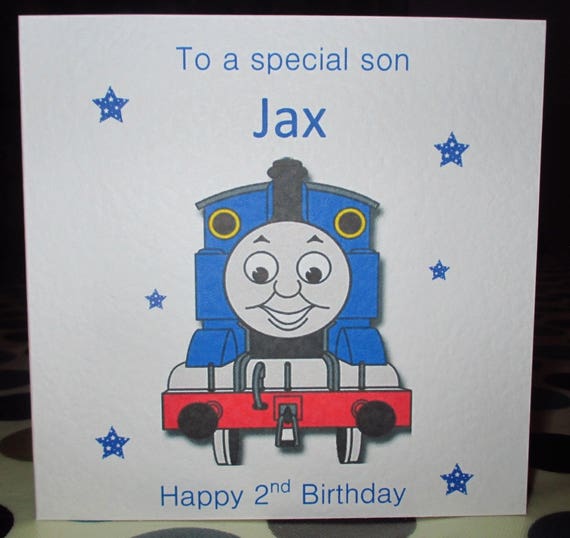 Son Grandson Nephew Thomas the Tank Engine Personalised Birthday Card