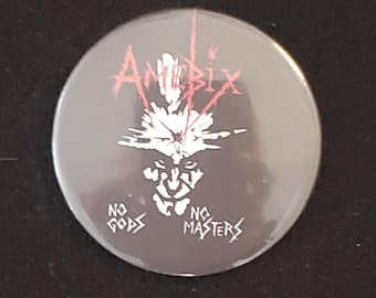 Amebix large round button pin badge