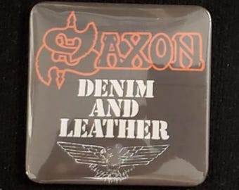 Saxon pin badge button