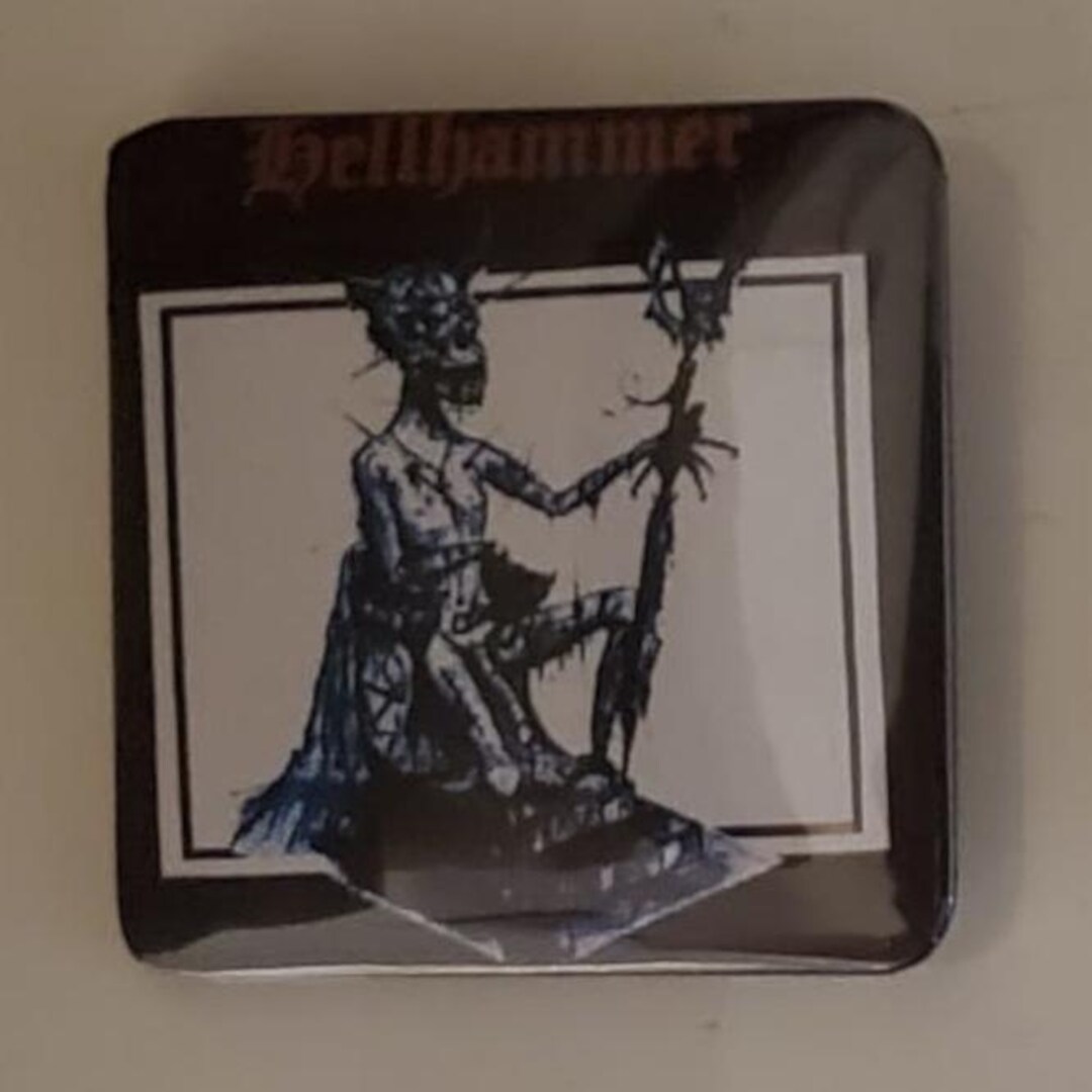Hellhammer Icon Hellhammer Square Pin Badge Button - Etsy
