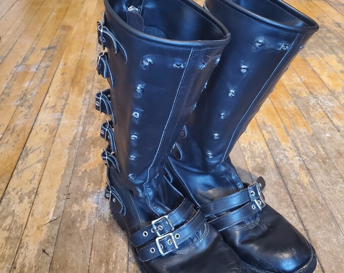 Buckle Mad Max Motorcycle Boots Etsy