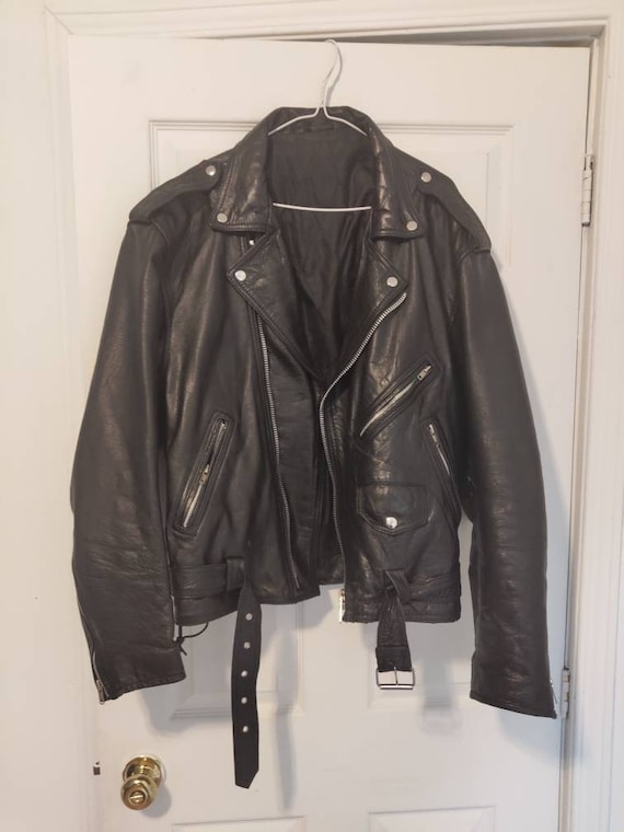 Size 48 leather motorcycle jacket