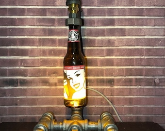 Man Cave Vintage Steampunk Naughty Nurse Beer Bottle Lamp
