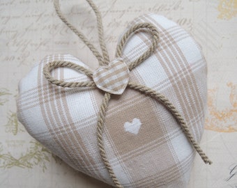 Decorative fabric heart to hang... "Alsace" collection!