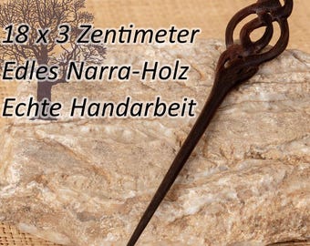 Hairpin Made of Narra Wood – Handmade Hair Fork made from Wood - Naturally Beautiful