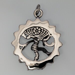 Dancing Shiva Pendant Nataraja Necklace The Dance of Lord Shiva silver zdjęcie 3