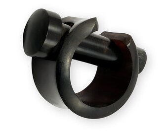 BLACK WALNUT Wood Ear Flesh Tunnels Piercing Jewellery Timber Saddle Plug TU112 BLACK WALNUT Wood Ear Flesh Tunnels Piercing Jewellery Timber Saddle Plug TU112