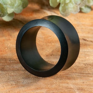 Ebony Wood Tunnel Double Flared, Wooden Ear Plugs , Wood Ear Gauges