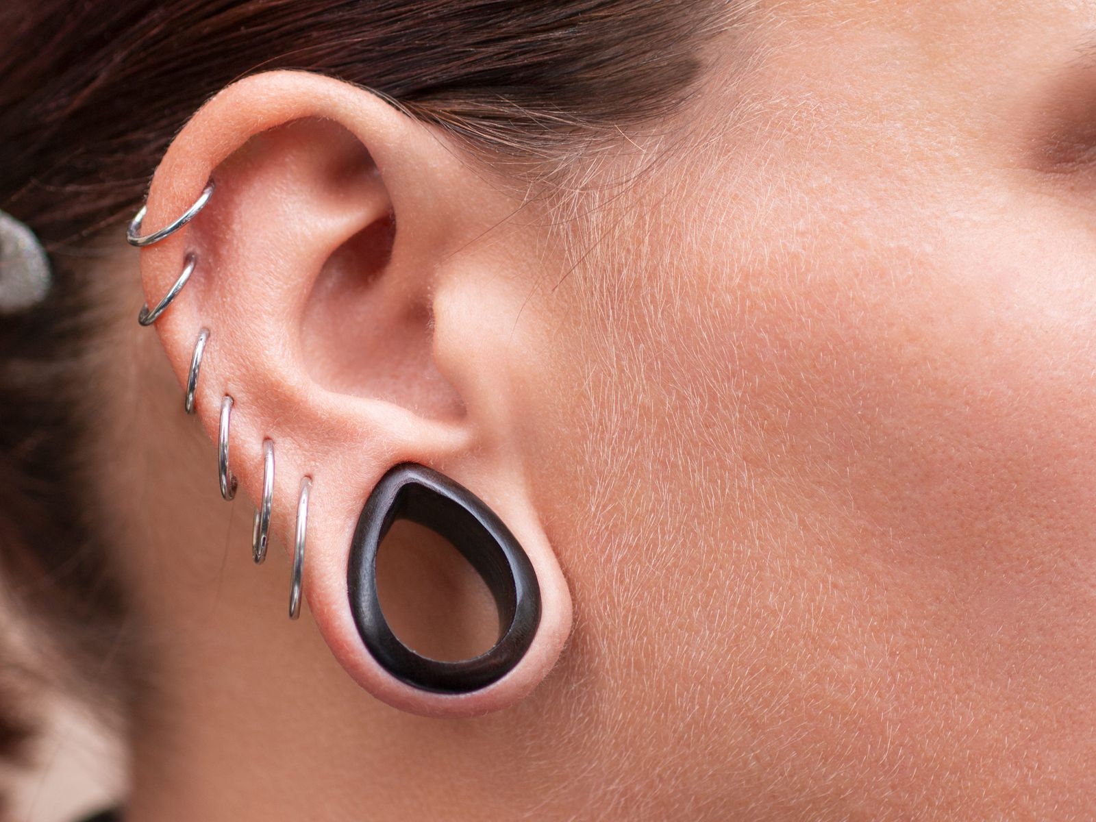 Buy Drop Flesh Tunnels From Wood Ear Plugs Teardrop Online in India Etsy