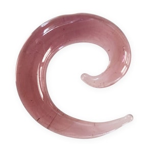 Glass Ear Hangers , Spiral Earrings,  Glass Gauges