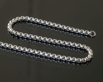 Venetian Link Chain in 316L Stainless Steel  - Pendant Necklace - 2.5 mm or 4 mm - Various Lengths