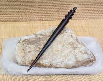 Wooden Hairpin – Natural Boho Hair Stick – Sustainable Hair Accessories Vintage