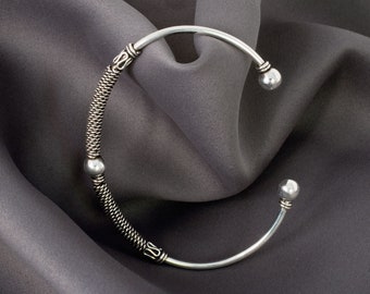 925 Sterlingsilber Bali Balinesisch Drahtwerk Armreif Armband Schmuck