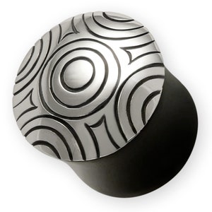 Black Horn Ear Plug 925 Silver Ornament Piercing Jewelry