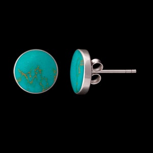 925 Silber Ohrstecker grün Ohrringe klein rund mit Stein 6 , 8 oder 10 mm Silber-Ohrringe Bild 7