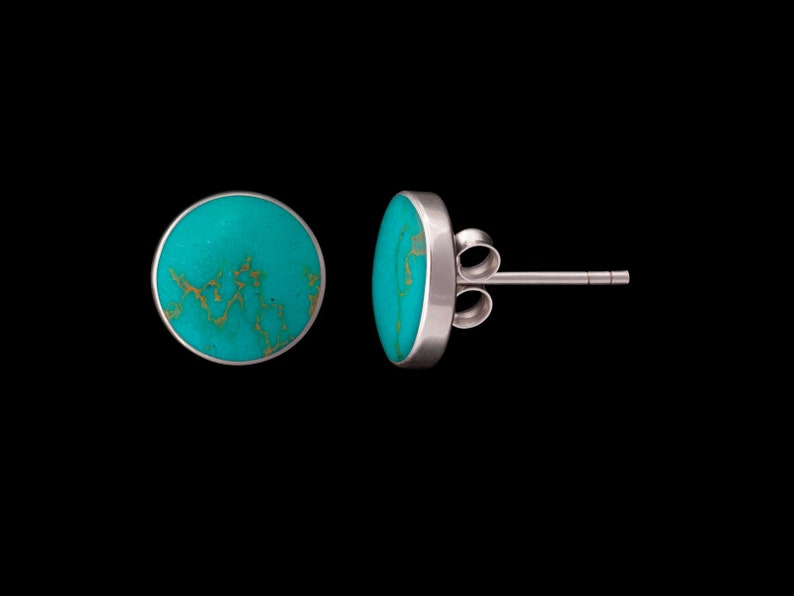 925 Silber Ohrstecker grün Ohrringe klein rund mit Stein 6 , 8 oder 10 mm Silber-Ohrringe Bild 7