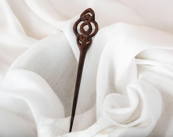 Hairpin Made of Narra Wood – Handmade Hair Fork made from Wood - Naturally Beautiful