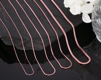 Rose Gold Snake Chain Necklace - Statement Necklace rosegold from Stainless Steel for Pendants