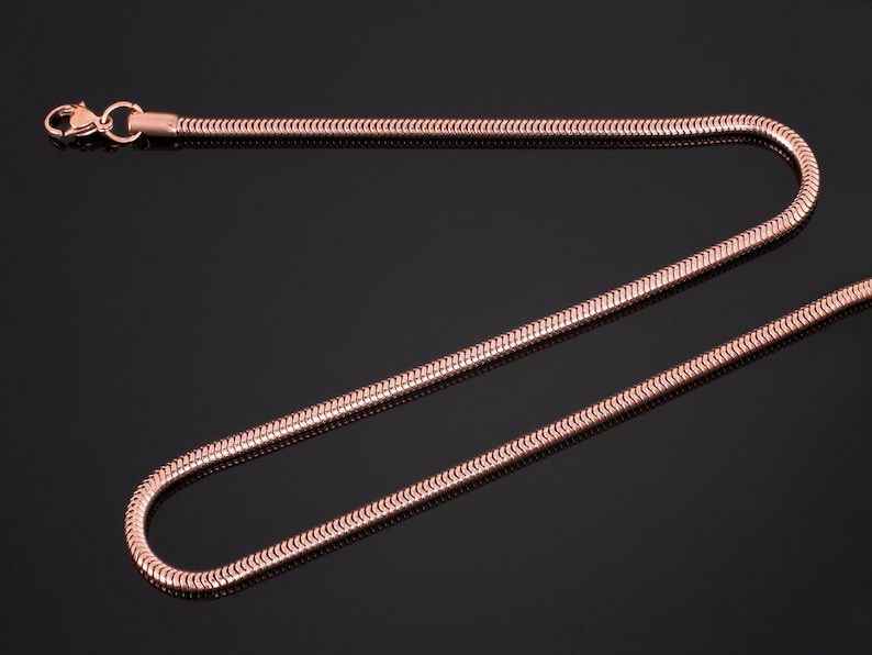 Schlangenkette rosegold aus Edelstahl rose goldene Halskette für Anhänger Bild 6