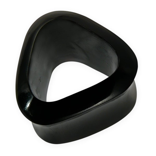 Triangular Flesh Tunnel black Horn Triangle Ear Plugs