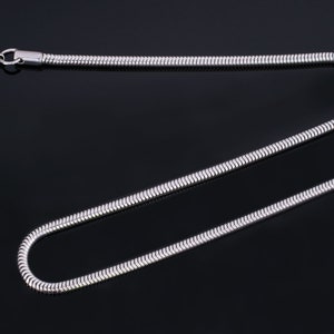 Slangenketting filigrane kettingen van roestvrij staal ketting voor hangers van 41 tot 76 cm lang, zilver afbeelding 7