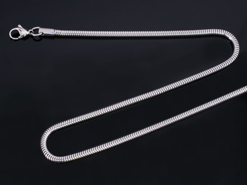 Schlangenkette Filigrane Halsketten aus Edelstahl Kette für Anhänger 41 bis 76 cm lang silbern Bild 7