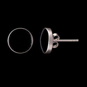 Ohrstecker Onyx 925 Silber Ohrringe schwarzes Inlay 6 , 8 und 10mm Bild 7