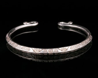 925 Silver Bangle Viking Bracelet Jewelry Silver Wrist Cuff