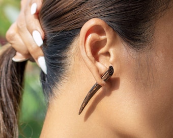 SET COLLANA E ORECCHINI PICCOLI IN LEGNO A SPIRALE - Gioia D'Oriente - Foto 3