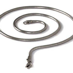 Schlangenkette Filigrane Halsketten aus Edelstahl Kette für Anhänger 41 bis 76 cm lang silbern Bild 5