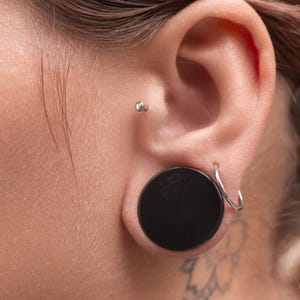 plugs en silicone souple en forme de chapeau haut-de-forme, tunnel d'oreille souple