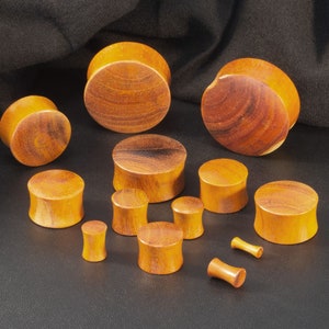 2 Pezzi Orecchino A Tunnel In Legno Naturale, Dilatatore Di - Foto 13