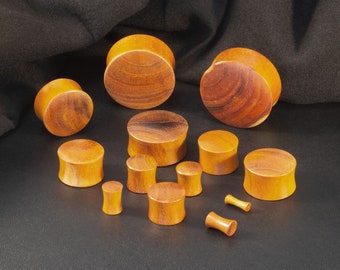 Konkave Holz Plugs Ohr Flesh Tunnel Natur Piercing Schmuck