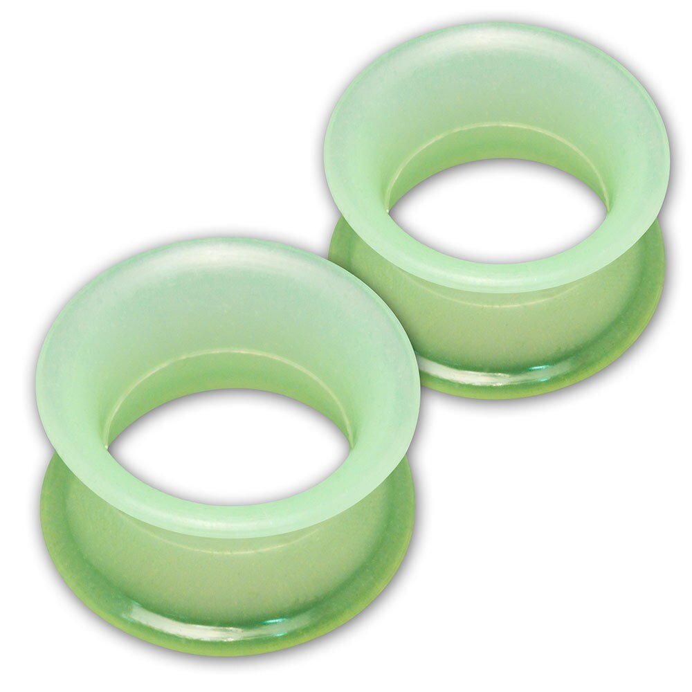 thumbnail image 2 of Longbeauty Soft Silicone Double Flare Tunnels - Ear Gauges Plugs (9mm-24mm) - 2 Pairs 2 of 5