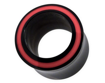 Horn Flesh Tunnel Hollow Eye Roter Linien Ohr Plug