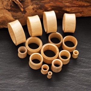 Basic Wood Flesh Tunnel Wooden Ear Plug 4-30mm Organic Piercing Earring