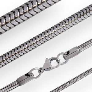 Slangenketting filigrane kettingen van roestvrij staal ketting voor hangers van 41 tot 76 cm lang, zilver afbeelding 8