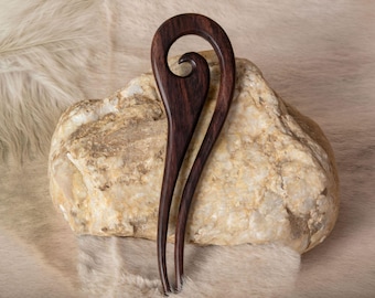 Handcrafted Wooden Hair Fork - Boho  Hair Stick Accessoire
