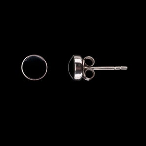 Ohrstecker Onyx 925 Silber Ohrringe schwarzes Inlay 6 , 8 und 10mm Bild 5