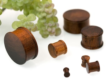 Dilatador de madera para túnel de carne, color marrón, 6-30 mm