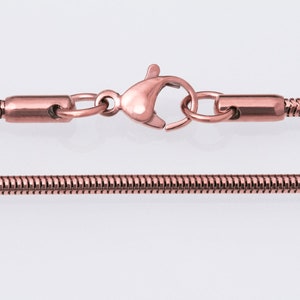 Schlangenkette rosegold aus Edelstahl rose goldene Halskette für Anhänger Bild 10