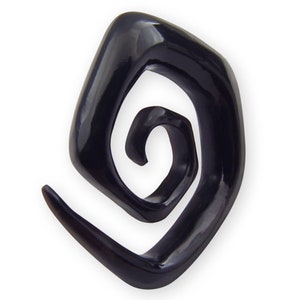 Squared Spiral Ear Stretcher Ear Gauges Organic Earrings