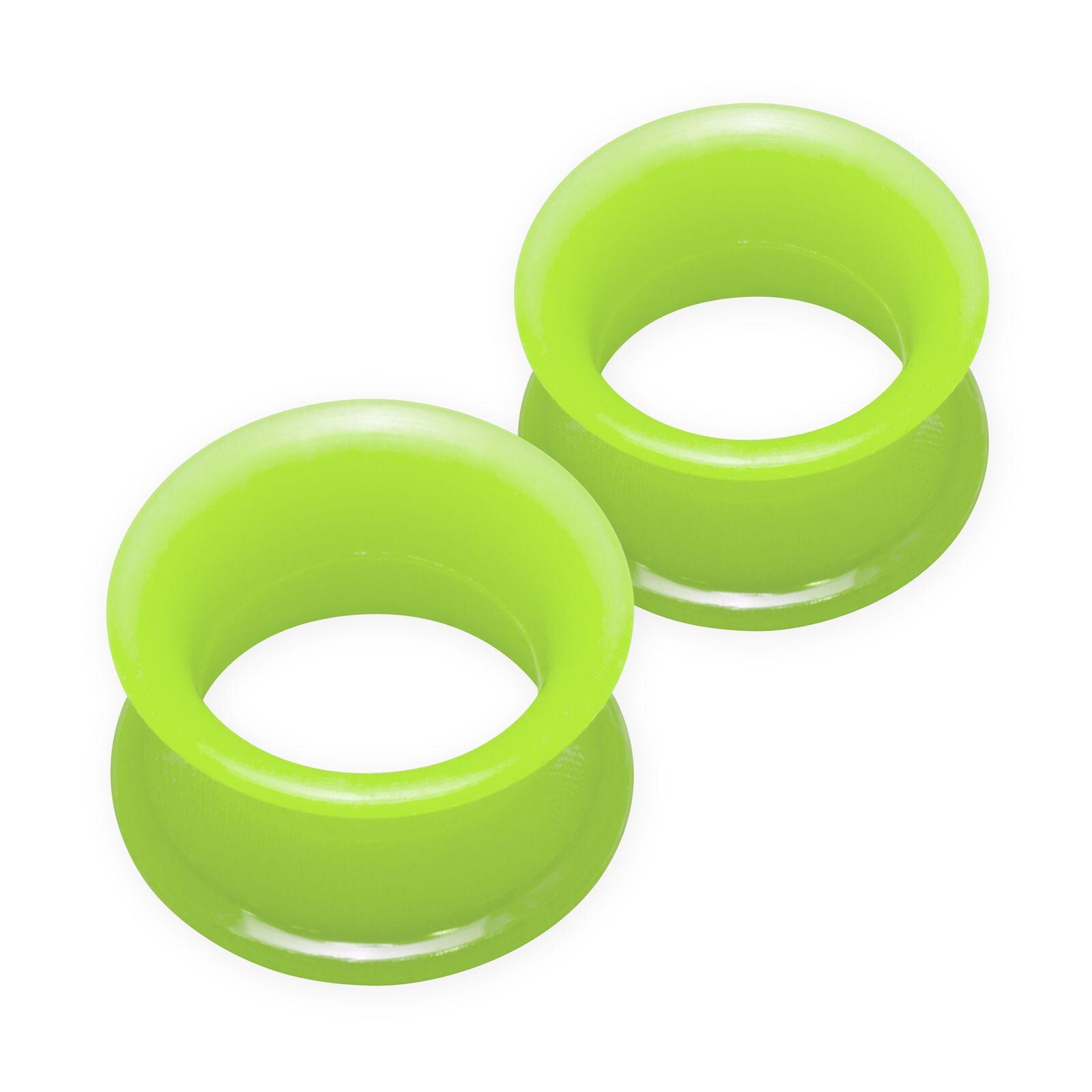 thumbnail image 2 of Longbeauty Soft Silicone Double Flare Tunnels - Ear Gauges Plugs (9mm-24mm) - 2 Pairs 2 of 5