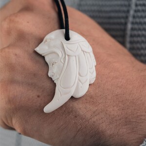 Handgefertigter Ring Aus Büffelknochen - Organischer Weiß Ring AR035 11mm Breite