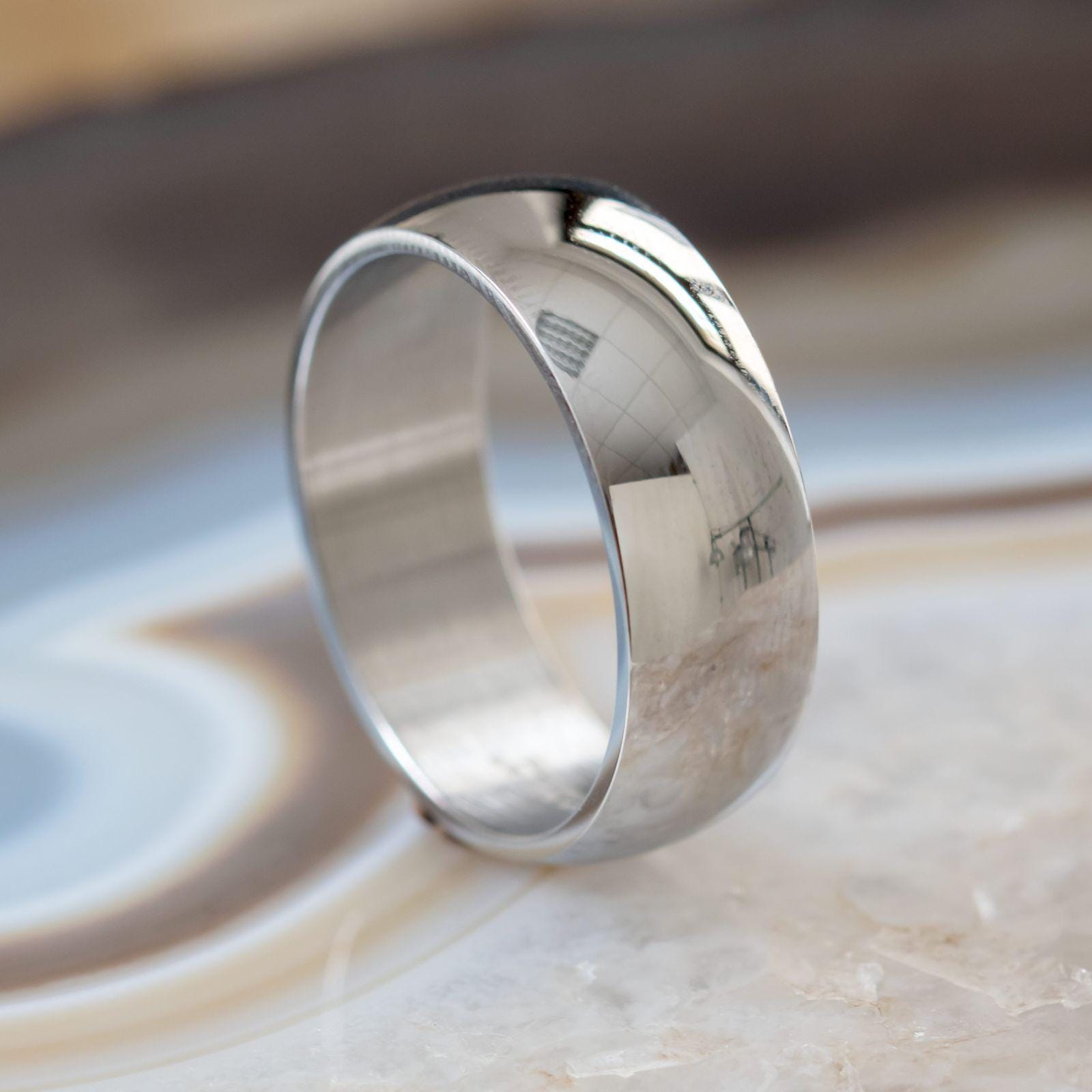 Band Ring Stainless Steel for Women and Men | 8-12 mm wide | brushed or polished