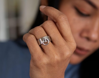 Ring of O - Slave Ring - Stainless Steel Ring - Statement Piece Slave Ring with Polished or Matte Finish