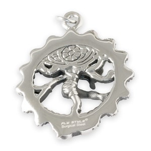 Dancing Shiva Pendant Nataraja Necklace The Dance of Lord Shiva silver zdjęcie 4