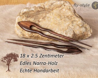 Wood Hair Stick 18 cm – Hair Pin for Bun & Updo, Handmade Wooden Hair Accessory